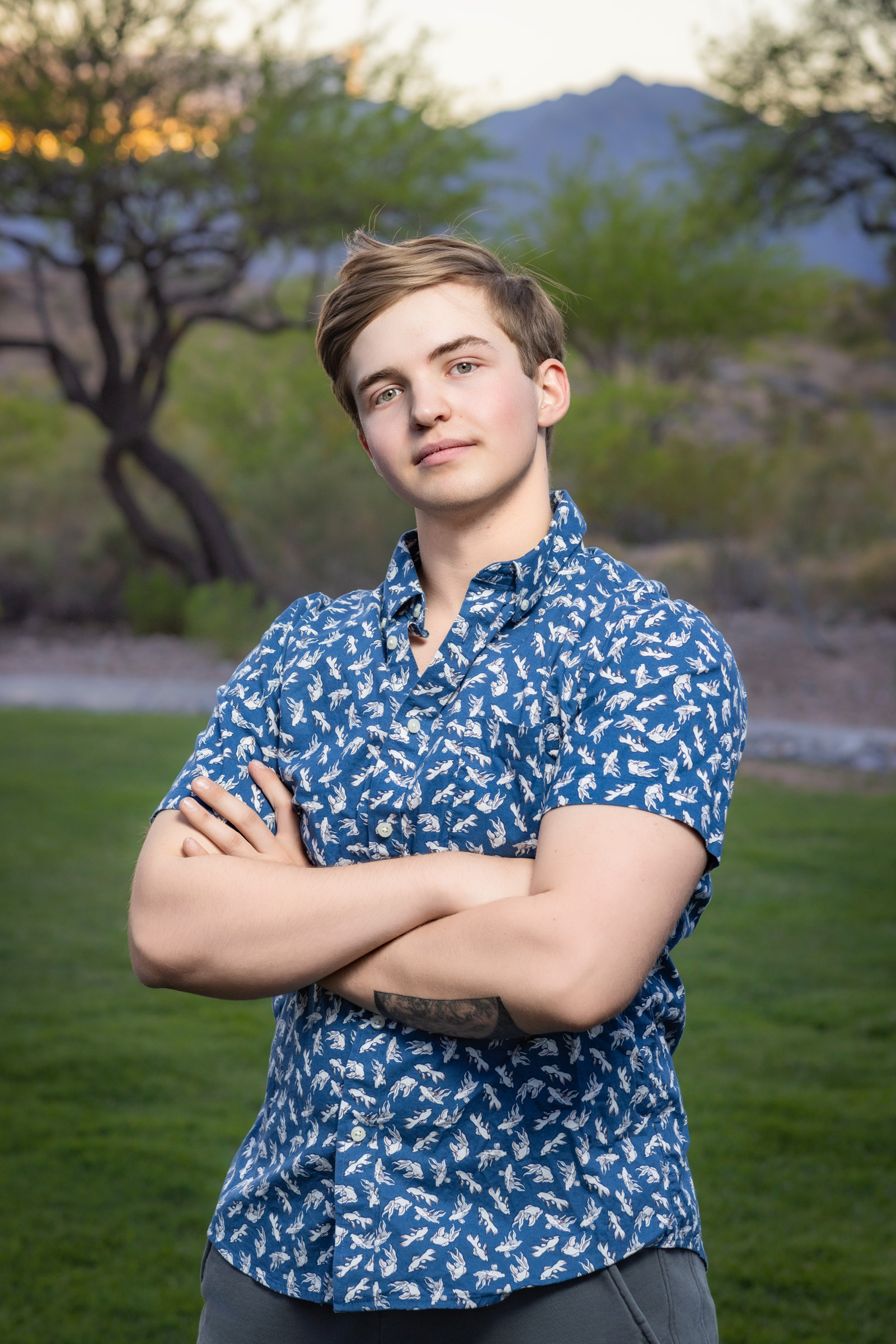 Senior portrait photographed outdoors in Summerlin, Las Vegas